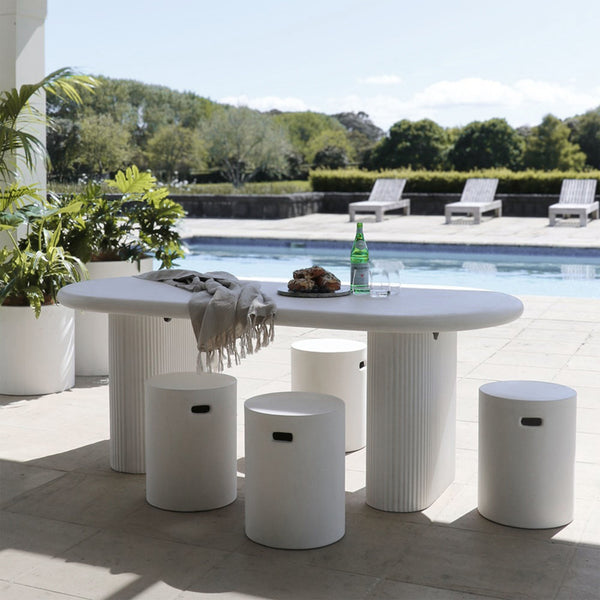 White concrete deals table