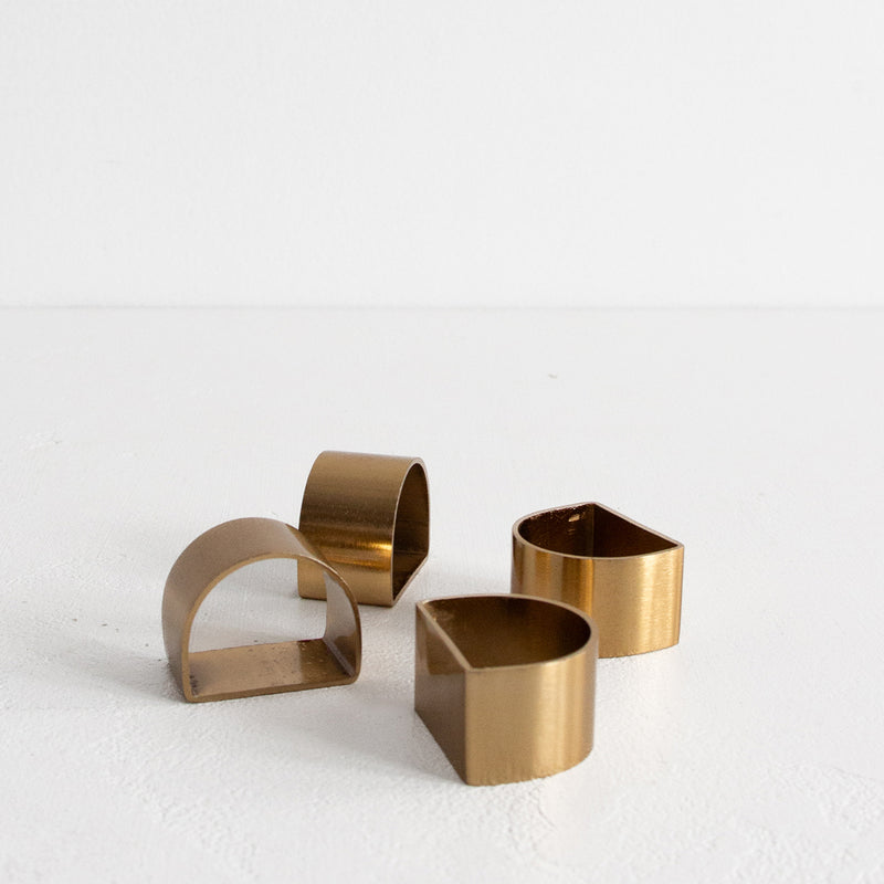 Gold Napkin Rings - Set of 4