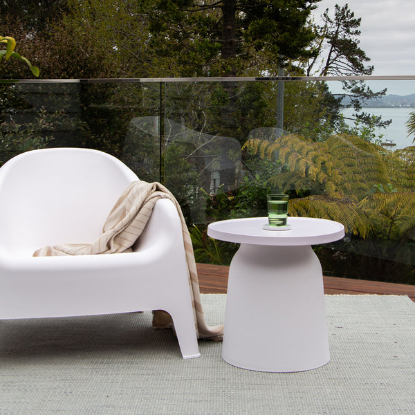 Hug Outdoor Side Table - White