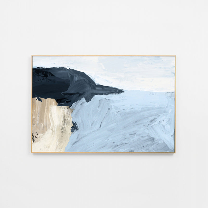 Winter Coast Framed Canvas - Blue