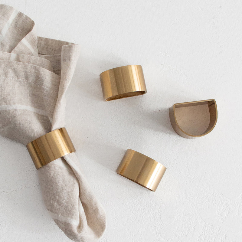 Gold Napkin Rings - Set of 4