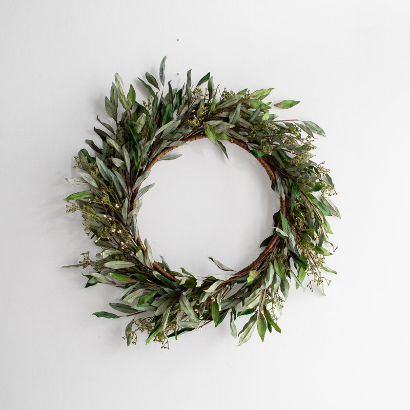 Dried Olive Leaf Wreath