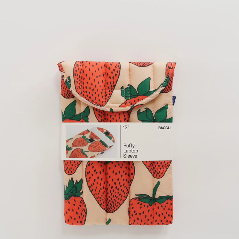 Puffy Laptop Sleeve 13 "- Strawberry