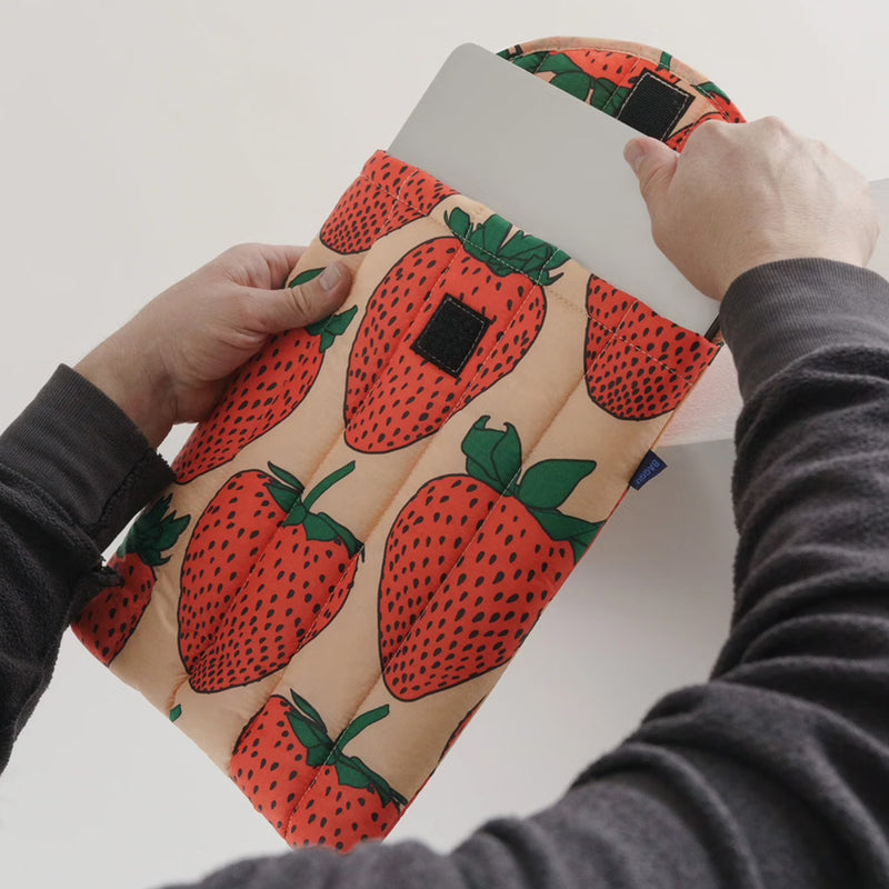 Puffy Laptop Sleeve 13 "- Strawberry