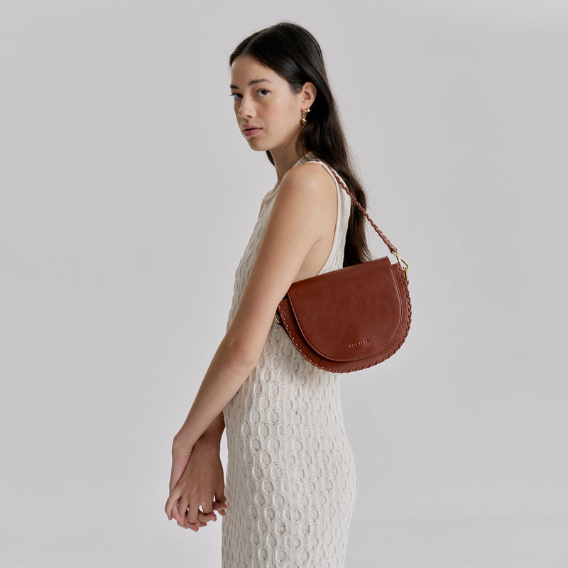 Daphne Shoulder Bag - Saddle