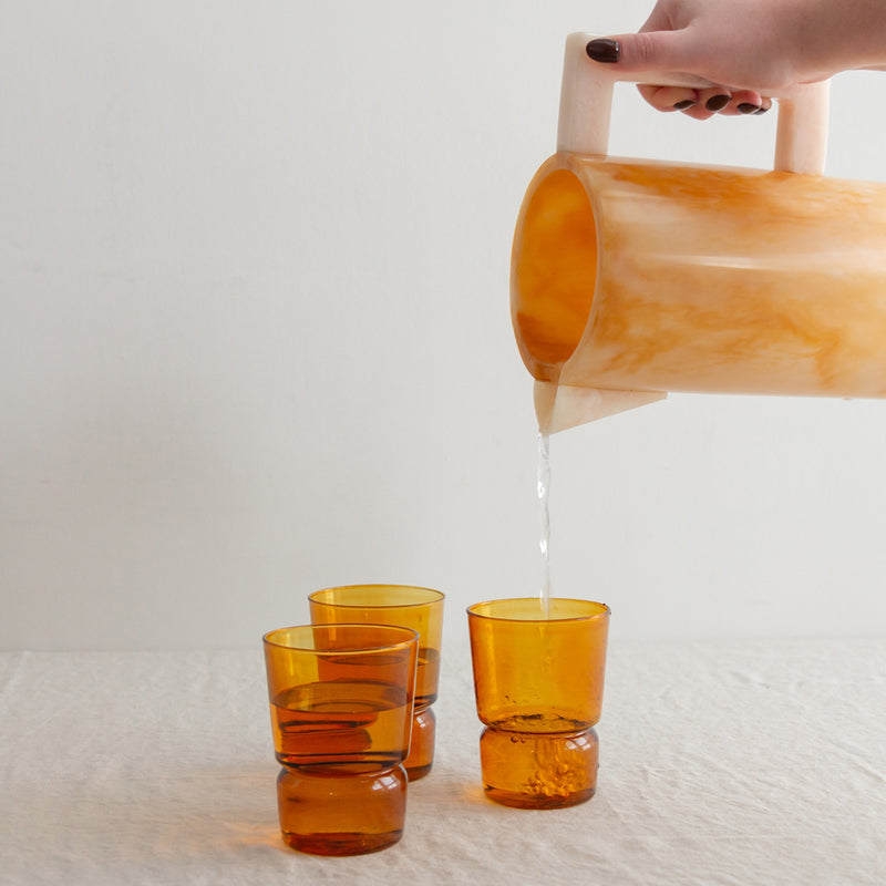 Resin Jug - Toffee/White