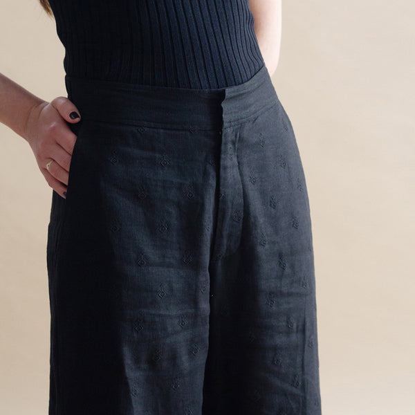 Imogen  Linen Pant- Black