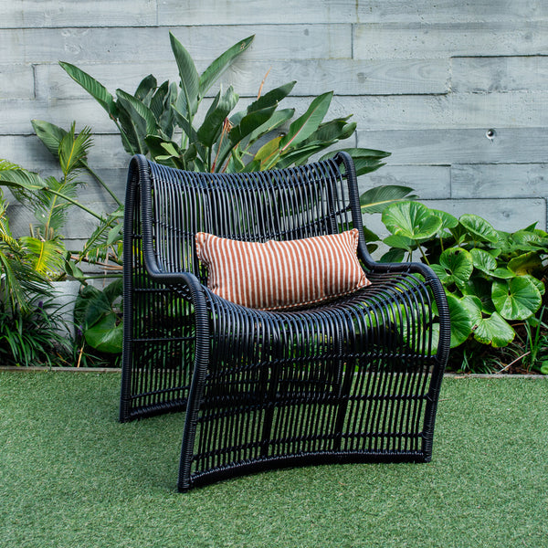 Wave Chair  (Straight Weave) - Black