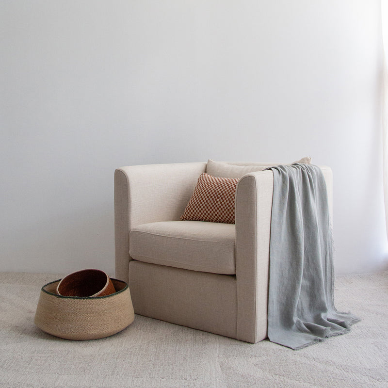 Salina Linen Throw- Mist