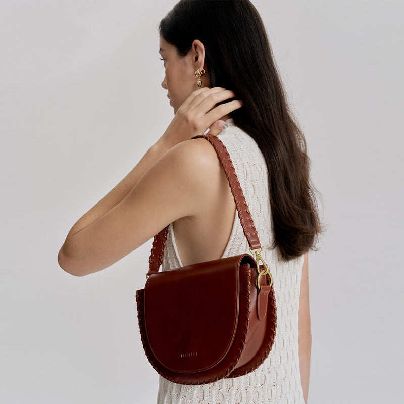 Daphne Shoulder Bag - Saddle