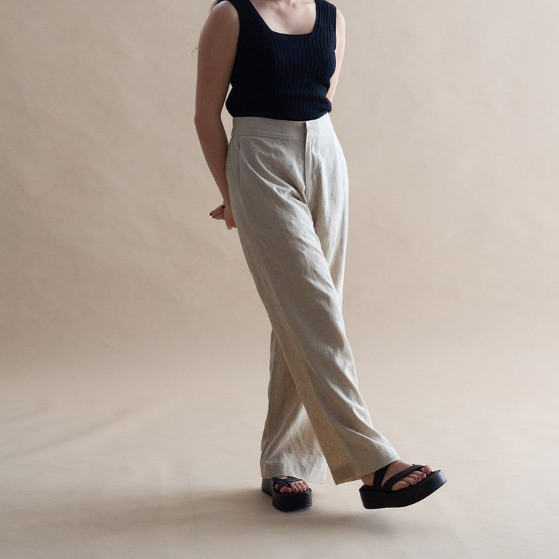 Imogen Linen Pant- Natural