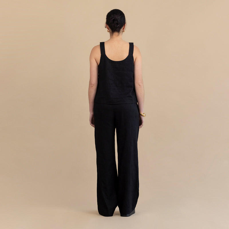 Imogen  Linen Pant- Black