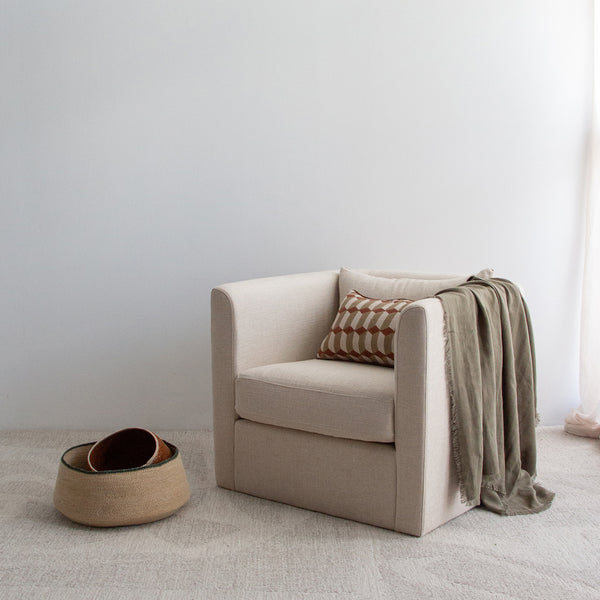 Salina Linen Throw- Thyme