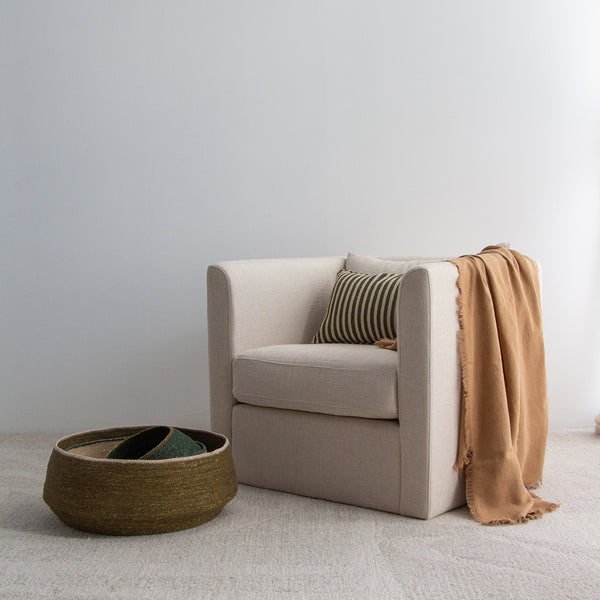 Salina Linen Throw- Cumin