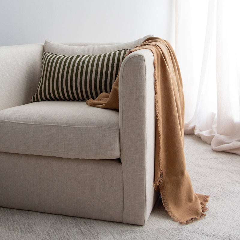 Salina Linen Throw- Cumin