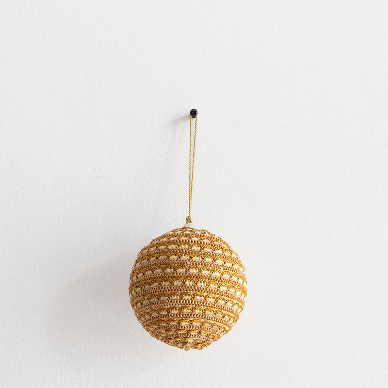 Hanging Braided Ball - Light Gold