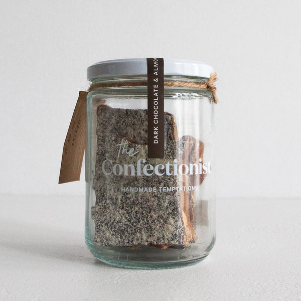 Dark Chocolate Almond Toffee Jar 200g