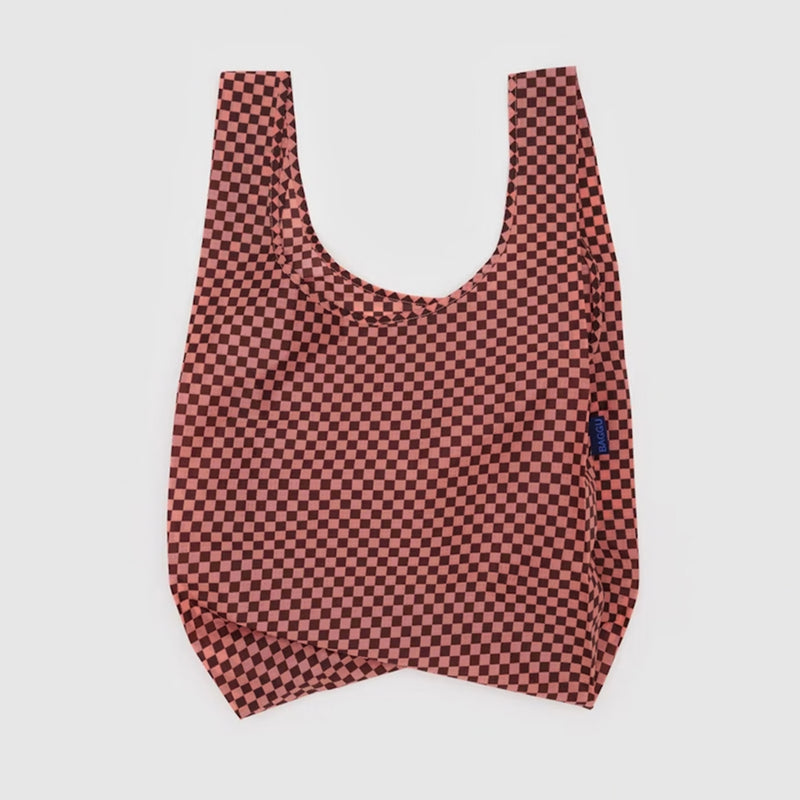 Reusable Bag - Pink Brown Check