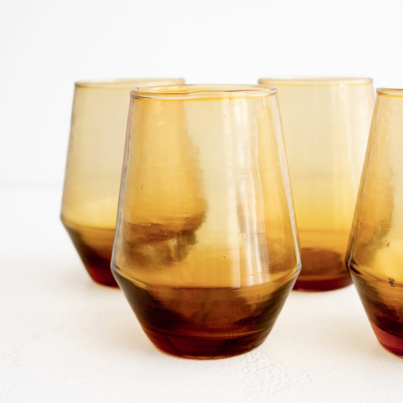 Stemless Glass - Amber