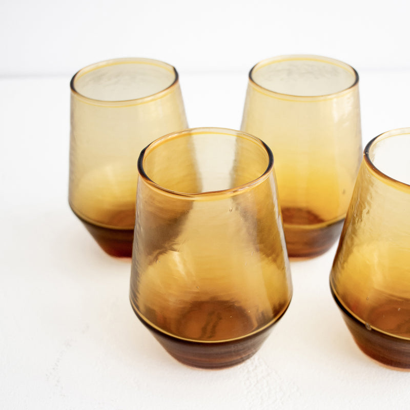 Stemless Glass - Amber