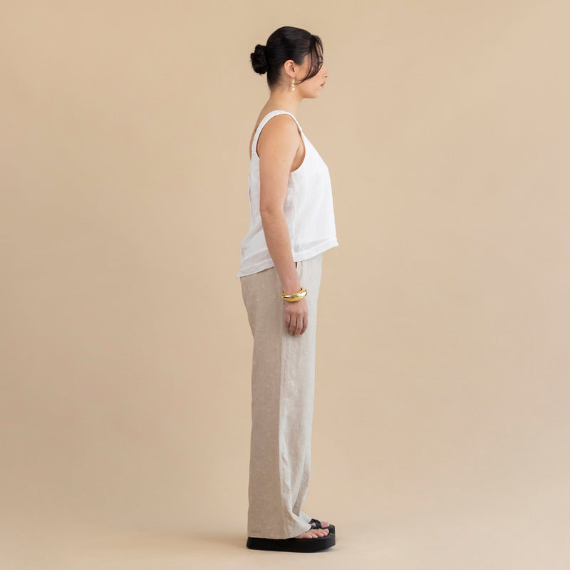 Imogen Linen Pant- Natural