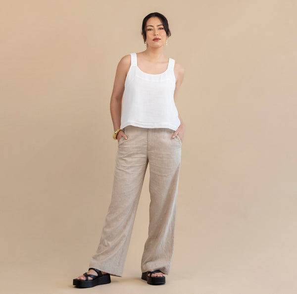 Imogen Linen Pant- Natural