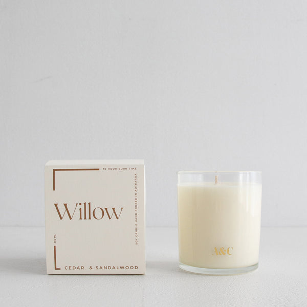 A&C Willow Soy Candle