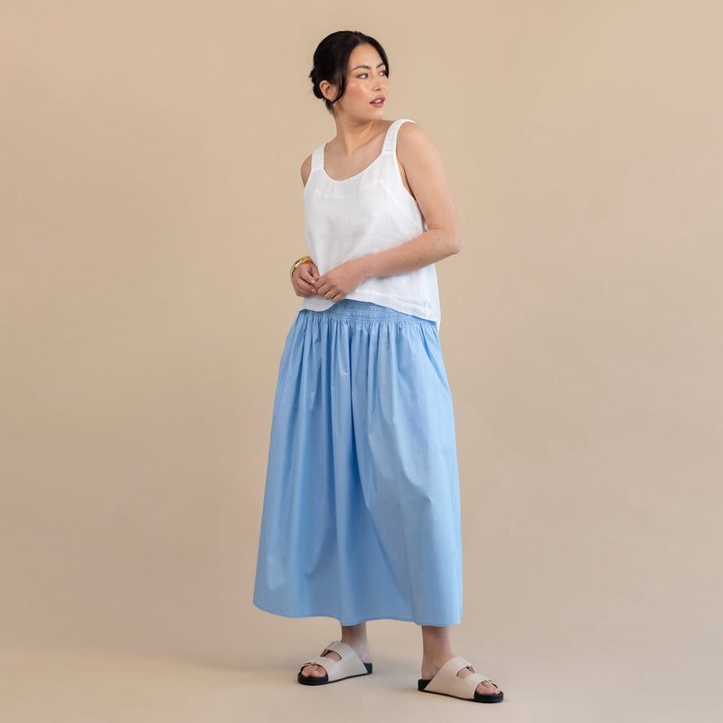 Bianca Skirt - Dusty blue