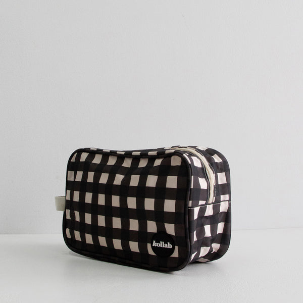 Wash Bag - Black Check