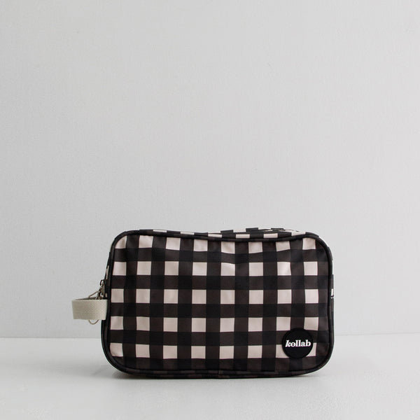 Wash Bag - Black Check