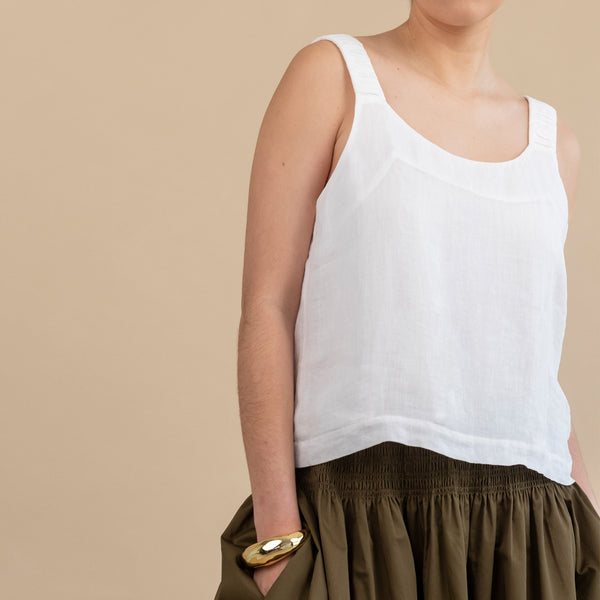 Poppy Reversible Top - White