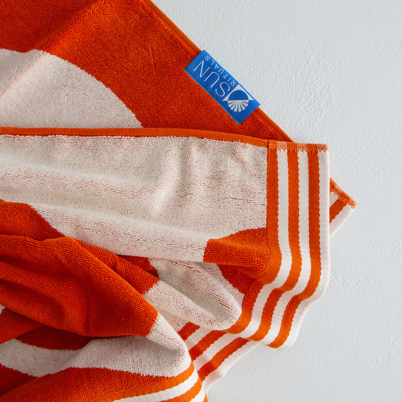 Florence Double Towel - Burnt Orange