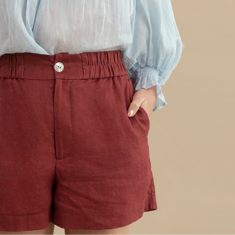 Jen Linen Short - Berry