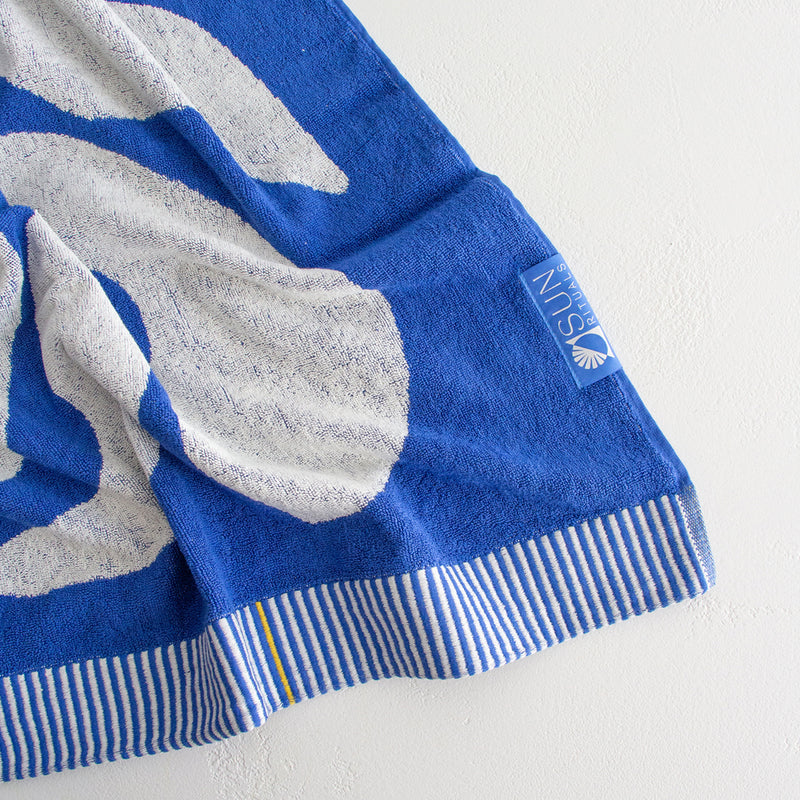 Lagos Double Towel - Sea Blue