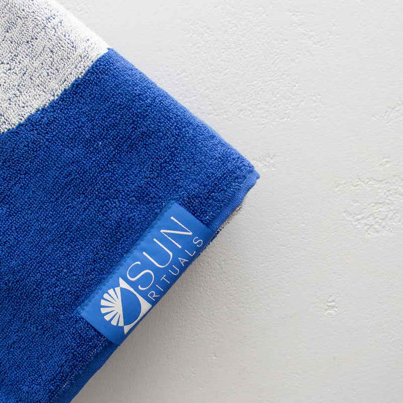 Lagos Double Towel - Sea Blue