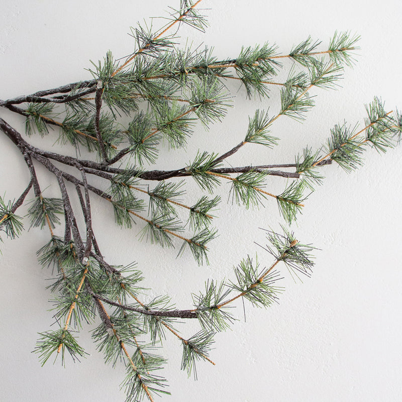 Frosted Pine Branch with Lights