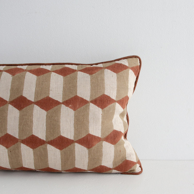 Genoa Lumbar Cushion - Baked Clay