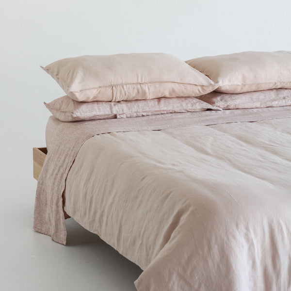 European Linen Duvet - Blush