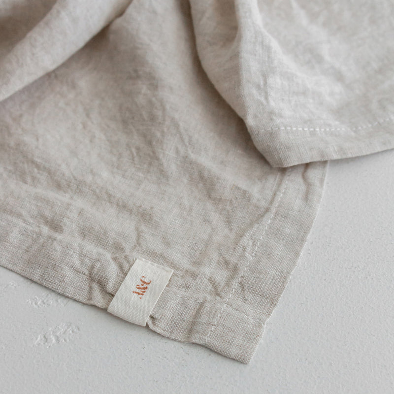 Linen Tea Towel - Oatmeal