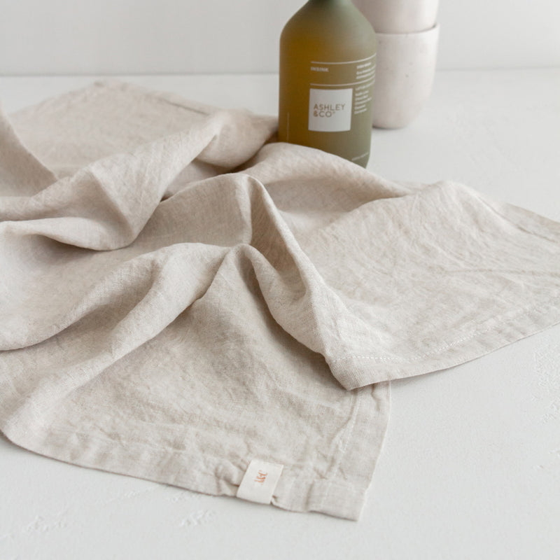 Linen Tea Towel - Oatmeal