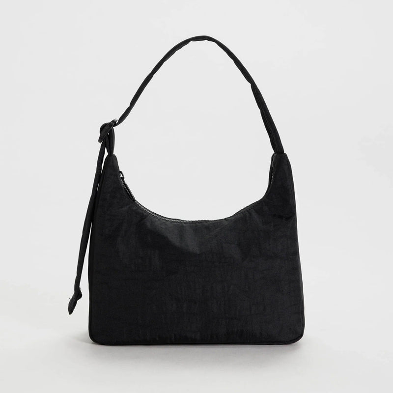 Mini Nylon Shoulder Bag - Black