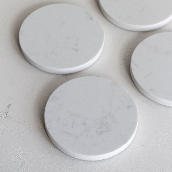 Blanco Marble Coasters - Set of 4 – A&C Homestore