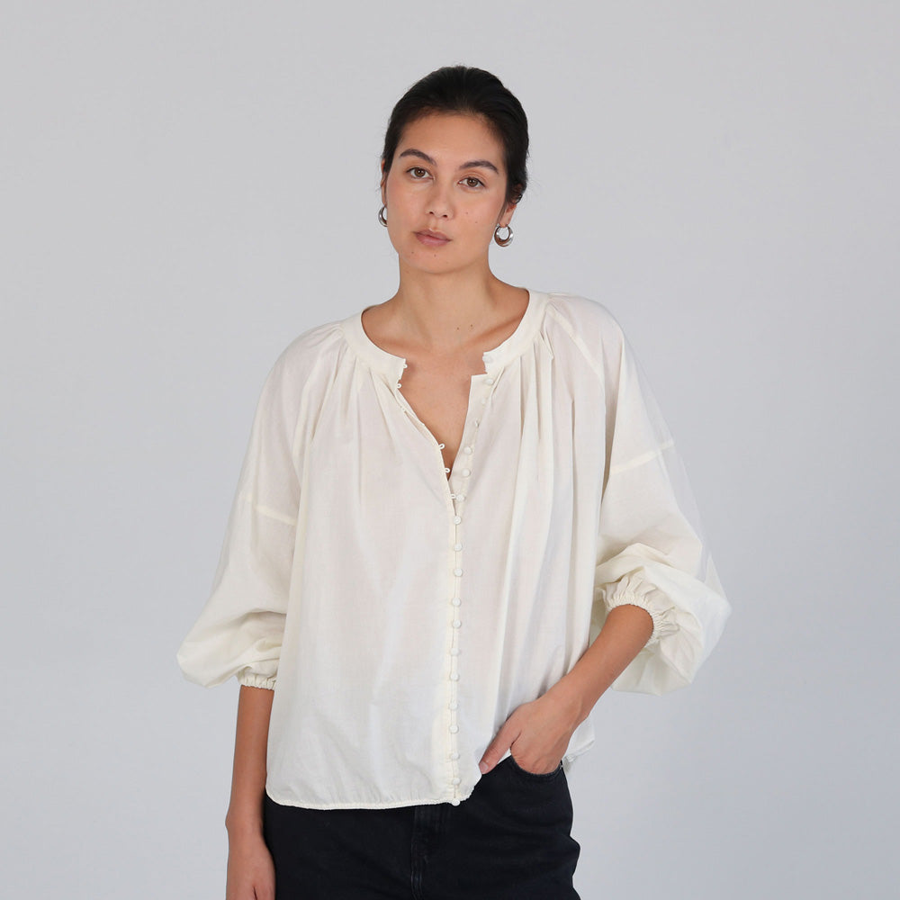 Cleo Blouse - Bone – A&C Homestore