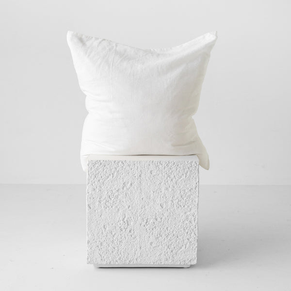 European Linen Euro Pillowcase - White