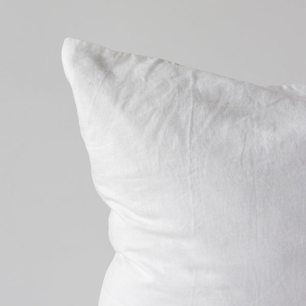 European Linen Euro Pillowcase - White