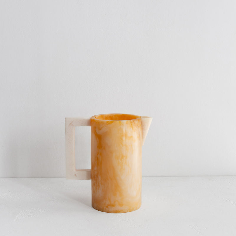 Resin Jug - Toffee/White