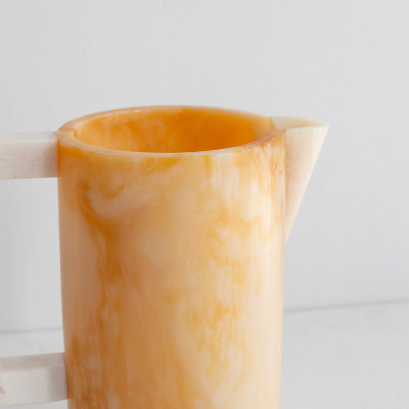 Resin Jug - Toffee/White