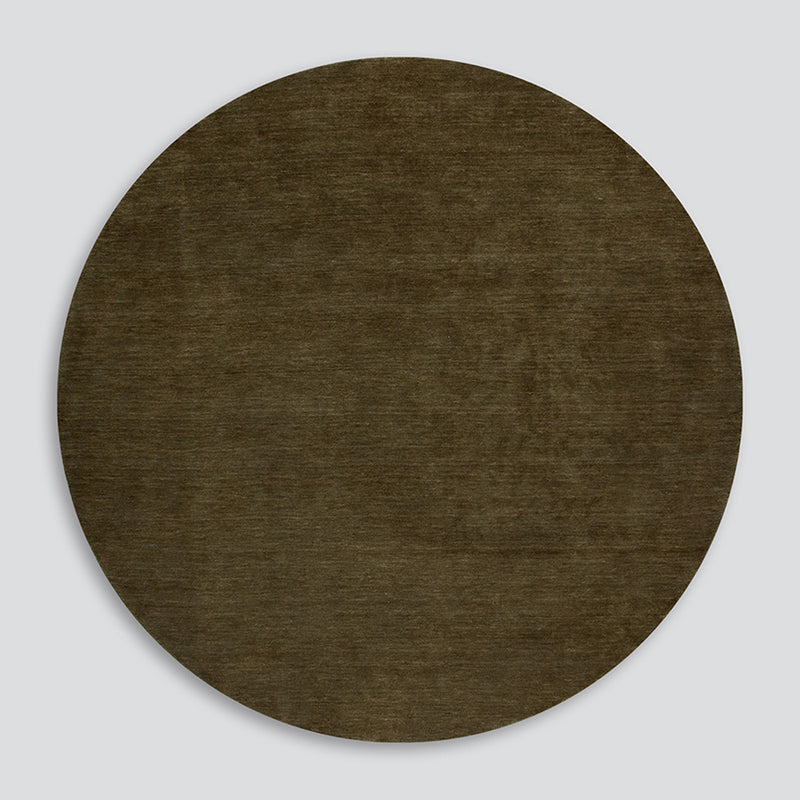 Sandringham Round Floor Rug - Moss