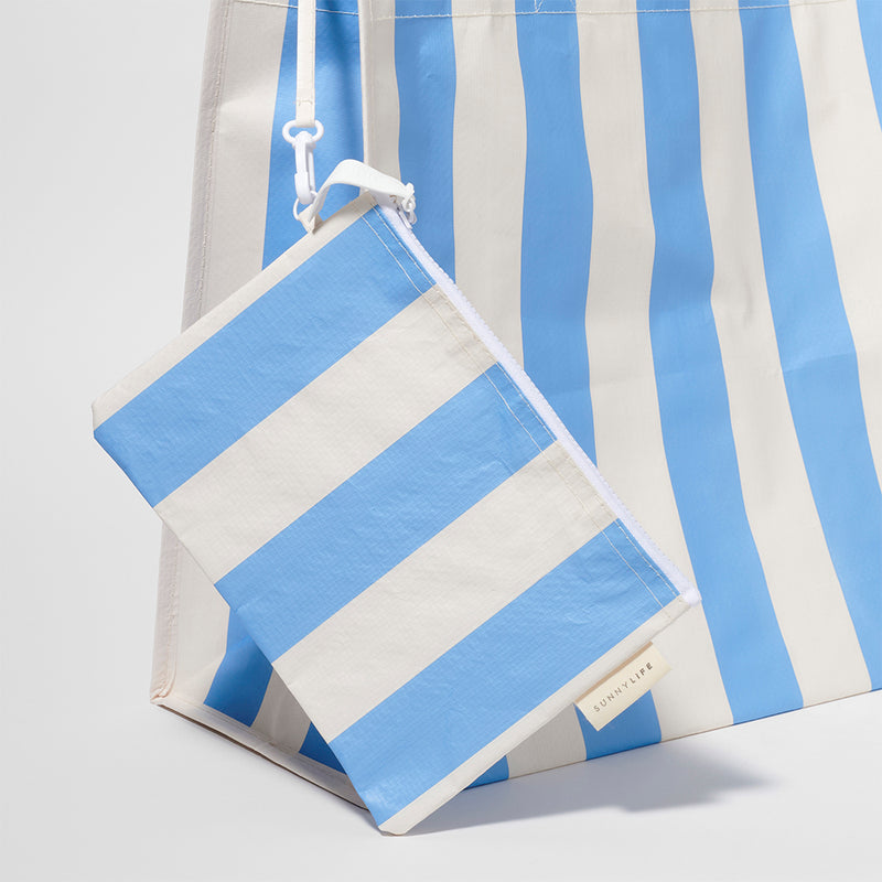 Carryall Beach Bag - Blue Stripe