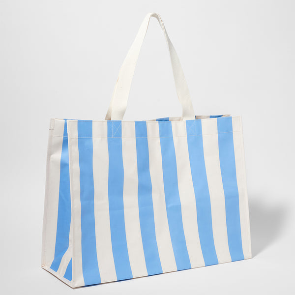 Carryall Beach Bag - Blue Stripe